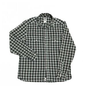 Lacoste Long Sleeve Button Down 2-Pockets Men's Size 44 Shirt Plaid‎ Gray/Green